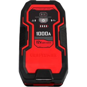 imageCRAFTSMAN 3in1 Lithium Jump Starter and Portable Power Pack CMXCESM263 1000 Peak Amps 12 Volts 60L Gas 30L Diesel Engines for Motorcycles ATVs Carsand Boat Batteries