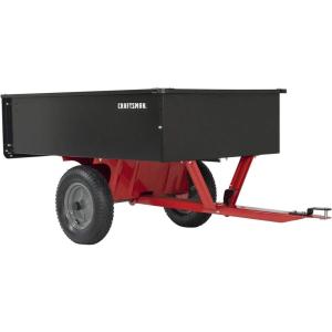 imageCraftsman CMXGZBF7124355 750Pound 12cu ft Steel Tow Dump Cart Black