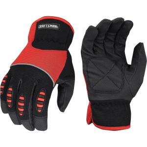 imageRadians CRAFTSMAN Mens Polyester Multipurpose Gloves Red and Black Large Pack of 1Large Pack of 1