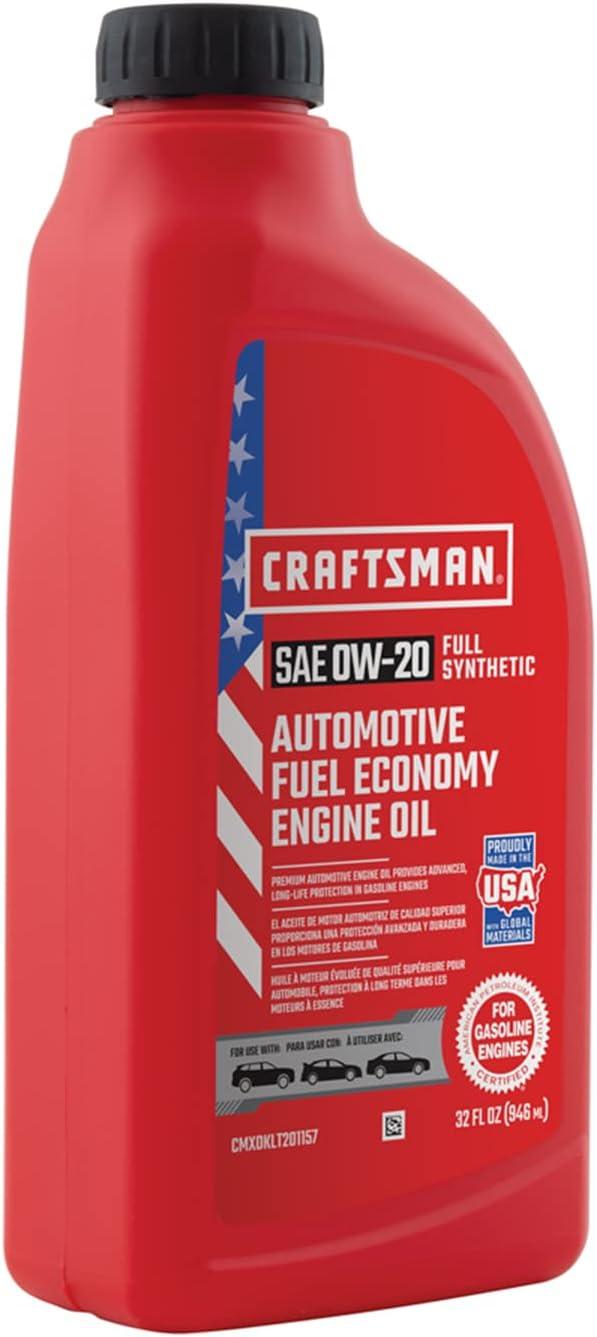 imageCRAFTSMAN Oil Change Kit Compatible With Toyota Corolla Prius Lexus CT200h 45 Qt 0W20 Full Synthetic In The Kit 45 Quarts of Oil 1 Filter 1 Crush Washer 1 Oil Change Sticker CMXOKLT200883