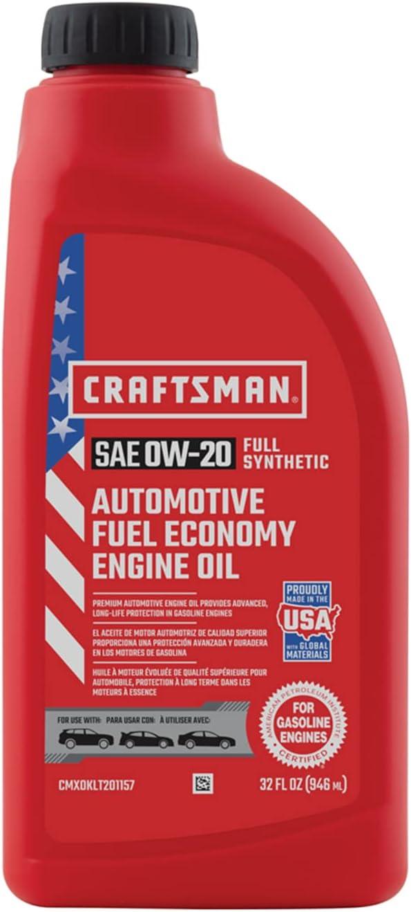 imageCRAFTSMAN Oil Change Kit Compatible With Toyota Corolla Prius Lexus CT200h 45 Qt 0W20 Full Synthetic In The Kit 45 Quarts of Oil 1 Filter 1 Crush Washer 1 Oil Change Sticker CMXOKLT200883