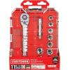 imageCRAFTSMAN Socket Set with Ratchet SAE 38quot Drive 11Piece Set with Case CMMT12027NEW MM  11 Piece