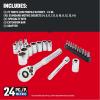 imageCRAFTSMAN Mechanics Tool Set 24 Piece 14 Inch Drive SAE CMMT12109LZNEW MM Set