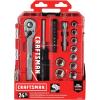 imageCRAFTSMAN Socket Set Nano Metric 38quot Drive 24Piece CMMT12011MM