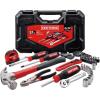imageCRAFTSMAN Home Tool Kit  Mechanics Tool Set 57Piece Hammer Screwdrivers Drill Bits Sockets Ratchet Hex Keys Tape Measure Pliers and More CMMT99446