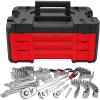 imageCRAFTSMAN Mechanics Tool Set 230Piece Hand Tool and Socket Set with 3Drawer Tool Box CMMT45305230 Piece Set