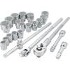 imageCRAFTSMAN Mechanics Tool Set 34 Inch Drive Ratchet Sockets Extension Bars THandle 22 Piece CMMT17904