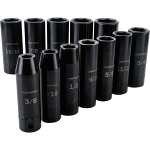 imageCRAFTSMAN Deep Impact Socket Set SAE 12Inch Drive 6Point 12 Pieces CMMT15886