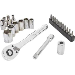 imageCRAFTSMAN Mechanics Tool Set 24 Piece 14 Inch Drive SAE CMMT12109LZNEW SAE Set