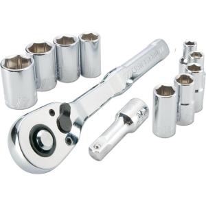 imageCRAFTSMAN Mechanics Tool Set Socket Wrench Set MM 14 Inch Drive CMMT34861NEW 11Piece Set SAE