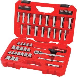 imageCRAFTSMAN Drive Socket Set for Mechanics 61Piece CMMT4506161 Piece Set