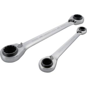 imageCRAFTSMAN Ratchet Wrench Set SAE 2Piece with Ratcheting Box End CMMT12073Metric