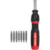 imageCRAFTSMAN Ratcheting Screwdriver SpeedDrive 2 Double Ended Bits Included Handle Holds Up To 6 Bits CMHT68129