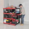 imageCX Craftsman 4Tier Highly Durable Storage Rack 200lbsshelf 55H x 40W x 24D Interlocking Shelving Unit and WeatherResistant Design American Made Garage Shelf4Tier