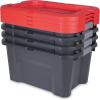 imageCraftsman 5Gallon Highly Durable Storage Bucket ampamp Dual Latching Lid 148H x 12W x 132D Versatile Stacking Tote and WeatherResistant Design American Made 4 Pack20 Gallon