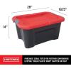 imageCraftsman 5Gallon Highly Durable Storage Bucket ampamp Dual Latching Lid 148H x 12W x 132D Versatile Stacking Tote and WeatherResistant Design American Made 4 Pack20 Gallon