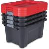 imageCraftsman 5Gallon Highly Durable Storage Bucket ampamp Dual Latching Lid 148H x 12W x 132D Versatile Stacking Tote and WeatherResistant Design American Made 4 Pack20 Gallon