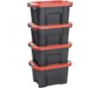 imageCraftsman 5Gallon Highly Durable Storage Bucket ampamp Dual Latching Lid 148H x 12W x 132D Versatile Stacking Tote and WeatherResistant Design American Made 4 Pack10 Gallon