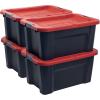 imageCraftsman 5Gallon Highly Durable Storage Bucket ampamp Dual Latching Lid 148H x 12W x 132D Versatile Stacking Tote and WeatherResistant Design American Made 4 Pack30 Gallon