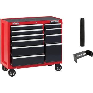 imageCRAFTSMAN 41quot Rolling Tool Chest 10Drawer Steel Tool Cabinet with Drawer Trays and Paper Towel Holder CMST341102RBMagnetic