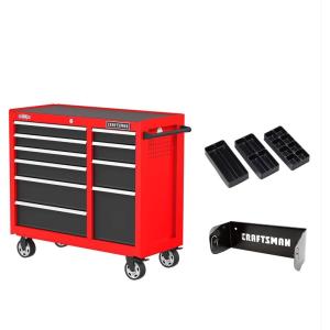 imageCRAFTSMAN 41quot Rolling Tool Chest 10Drawer Steel Tool Cabinet with Drawer Trays and Paper Towel Holder CMST341102RBNew Red