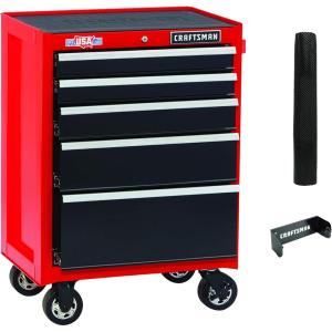 imageCRAFTSMAN Rolling Tool Chest 26inch 5Drawer Workshop Tool Storage with Wheels CMST32752RBOld