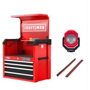 imageCRAFTSMAN S2000 26IN 4DRAWER CHEST WLIGHT ampamp DIVIDE CMST32642RBNew Red