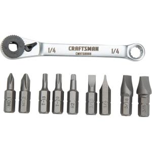 imageCRAFTSMAN Screwdriver Set Ratcheting Offset MultiBit 10 Piece CMHT68008