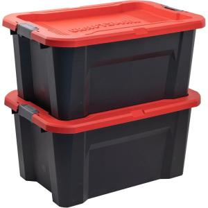 imageCraftsman 5Gallon Highly Durable Storage Bucket ampamp Dual Latching Lid 148H x 12W x 132D Versatile Stacking Tote and WeatherResistant Design American Made 4 Pack30 Gallon
