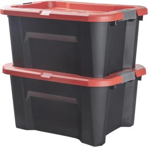 imageCraftsman 5Gallon Highly Durable Storage Bucket ampamp Dual Latching Lid 148H x 12W x 132D Versatile Stacking Tote and WeatherResistant Design American Made 4 Pack20 Gallon