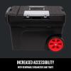 imageCRAFTSMAN 19in 3in1 Rolling Tool Box with Wheels Red Plastic Lockable CMST1861417 gallon Tool Box
