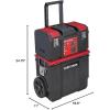 imageCRAFTSMAN 19in 3in1 Rolling Tool Box with Wheels Red Plastic Lockable CMST186143in1 Rolling Tool Box