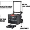 imageCRAFTSMAN TRADESTACK Tool Box with Wheels Waterproof Stackable System Portable Rolling Storage for IndoorOutdoor Use 225 Inch CMST21445