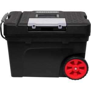 imageCRAFTSMAN 19in 3in1 Rolling Tool Box with Wheels Red Plastic Lockable CMST1861417 gallon Tool Box