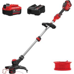 imageCRAFTSMAN 20V Cordless String Trimmer and Lawn Edger Tool Only CMCST910BString Trimmer Only