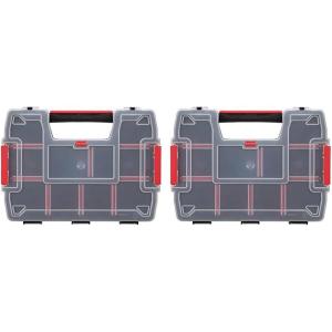 imageCRAFTSMAN Small Storage Organizer 10 Compartment Plastic CMST140211 Count Pack of 2