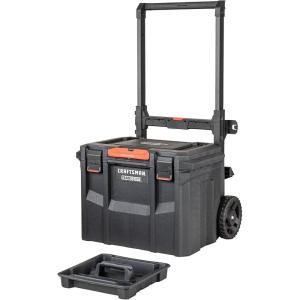 imageCRAFTSMAN TRADESTACK Tool Box with Wheels Waterproof Stackable System Portable Rolling Storage for IndoorOutdoor Use 225 Inch CMST21445
