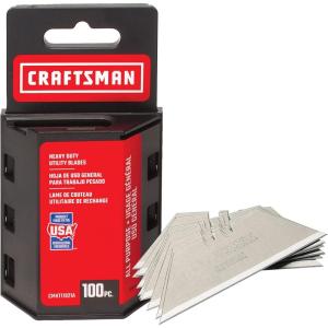 imageCRAFTSMAN Utility Knife Blades 100 Pack For Drywall Leather Rubber and More CMHT11921A100 Blades