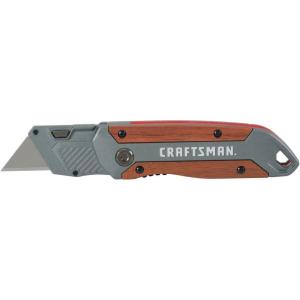 imageCRAFTSMAN Utility Knife Folding Wood Handle 1 Blade CMHT10584