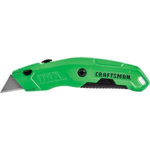 imageCRAFTSMAN Utility Knife HIVisibility Retractable 3 Blade CMHT10589