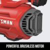 imageCRAFTSMAN 20V MAX Cordless Leaf Blower Battery ampamp Charger Included CMCBL720M1 Redw4Ah Battery