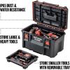 imageCRAFTSMAN TRADESTACK Tool Box Waterproof IndoorOutdoor Stackable Tool Storage Lockable 21 Inch CMST21430