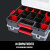 imageCRAFTSMAN Tool Organizer 2Packs with 14Compartments Lid Includes Secure Latch CMST60944MDouble Pack