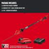 imageCRAFTSMAN V20 Cordless Pole Hedge Trimmer 18Inch Extended Reach Battery and Charger Included CMCPHT818D1Trimmer
