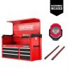 imageCRAFTSMAN S2000 41IN 6DRAWER CHEST WLIGHT ampamp DIVIDE CMST34162BKNew Red
