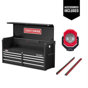 imageCRAFTSMAN S2000 52IN 8DRAWER CHEST WLIGHT ampamp DIVIDER CMST35282BKNew Black