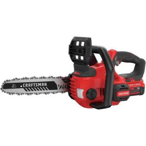 imageCRAFTSMAN V20 Cordless Chainsaw with Battery and Charger Included 12Inch CMCCS620M1w Cordless Starter Kit