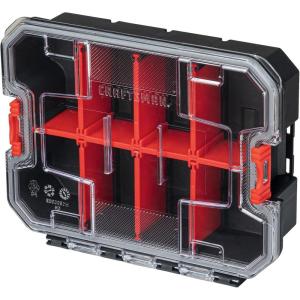 imageCRAFTSMAN VERSASTACK Storage Organizer Small Parts Organizer 8 Compartments Lid Includes Secure Latch CMST178271 Count Pack of 1