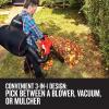 imageCRAFTSMAN 3in1 Leaf Blower Leaf Vacuum and Mulcher Up to 230 MPH 12 Amp Corded Electric CMEBL700