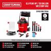 imageCRAFTSMAN CMXEVBE18695 16 Gallon 65 Peak HP Wet Dry Vac HeavyDuty Shop Vacuum Wet and Dry with Filter MufflerDiffuser Dust Bag Hose and Attachments for Home Projects ampamp Renovations20 Gallon 65 Peak HP wCart